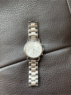 Coach Silver Stainless Steel Women's Chronograph Bracelet Watch